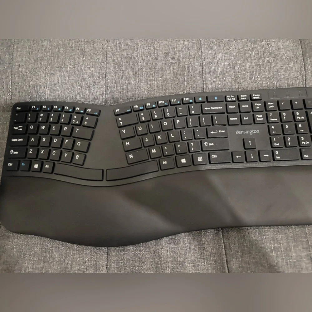 Brand New Kensington Pro Fit Ergonomic Black Wireless Keyboard